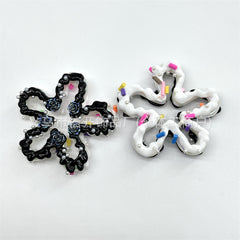painted flower beads