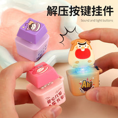 sanrio button keychain